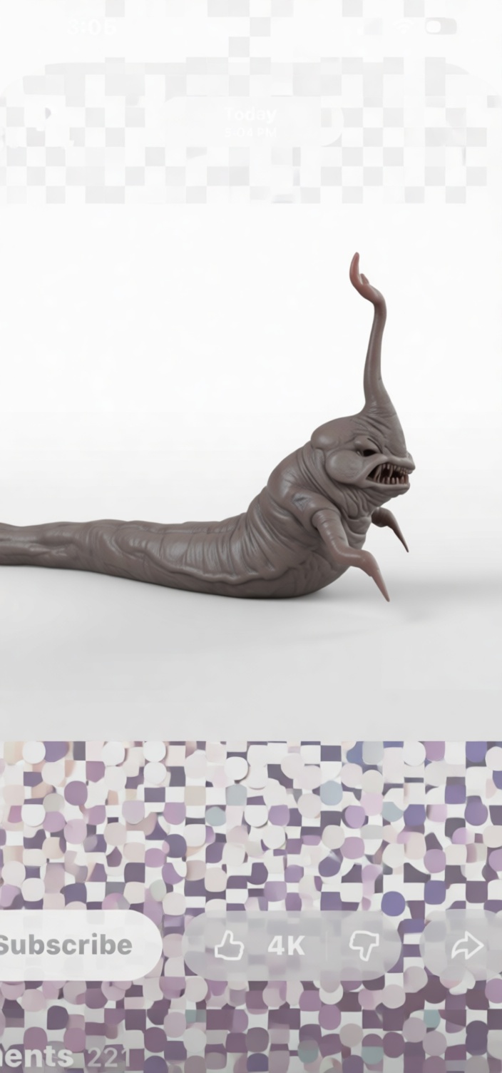 Graboids Worm Creature Figurine free 3D printable STL
