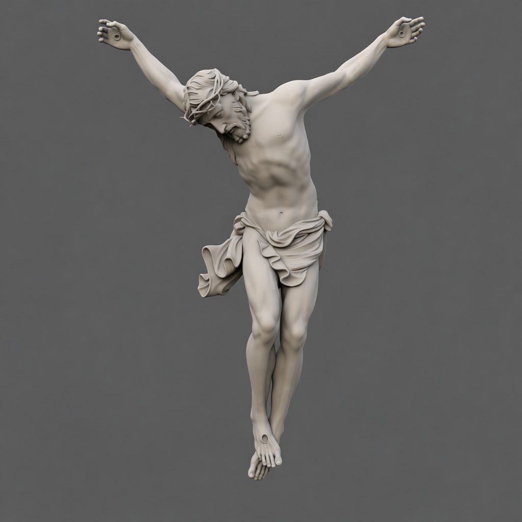 Crucified Christ Statue free 3D printable STL