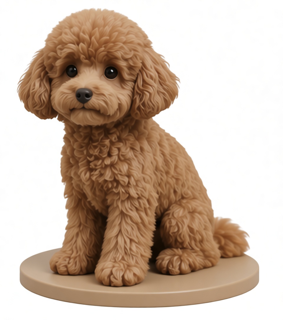 Toy Poodle Figurine free 3D printable STL