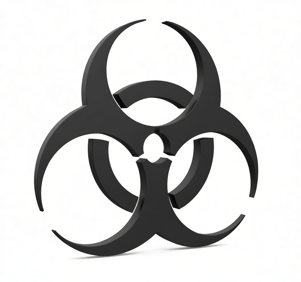 Biohazard Symbol Model free 3D printable STL