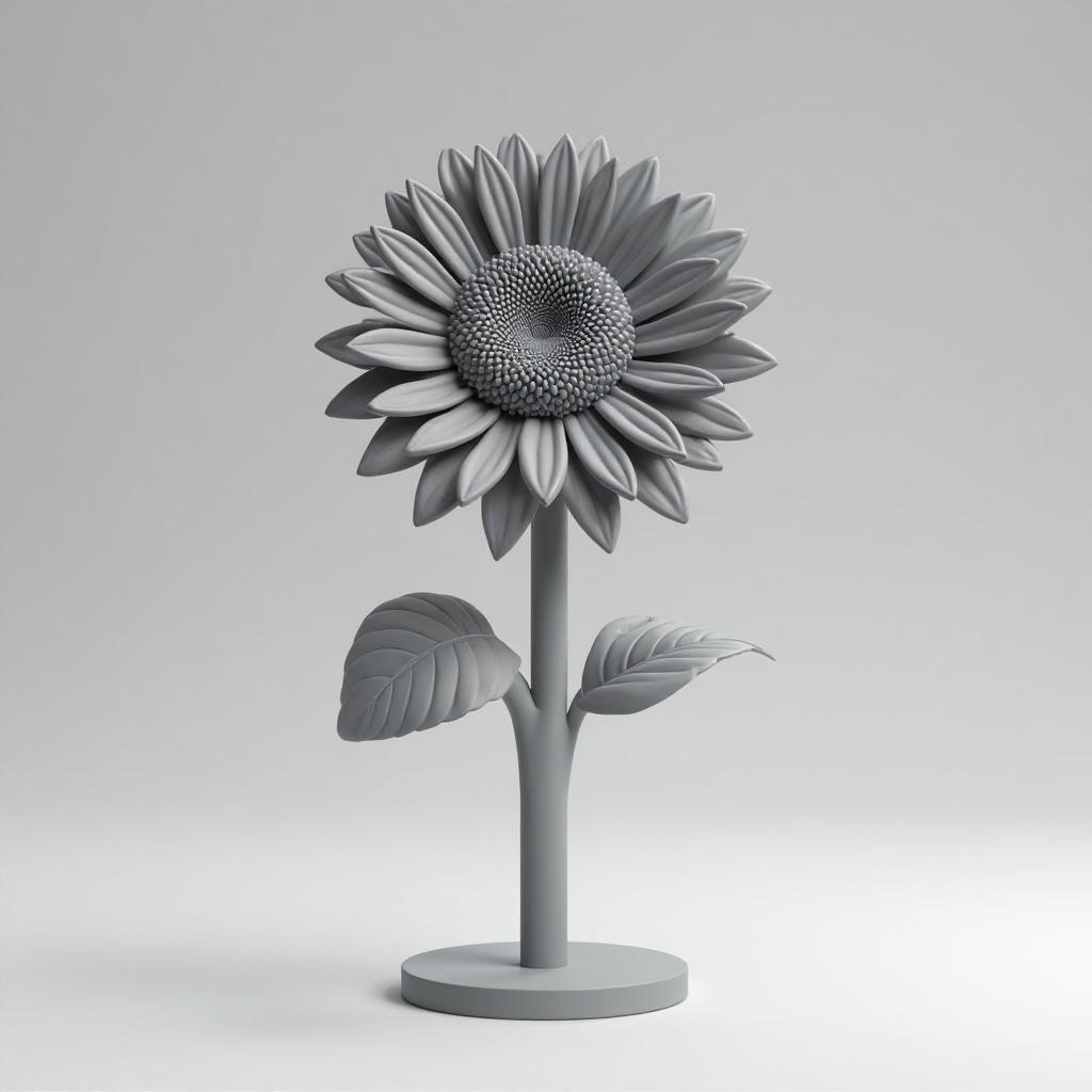 Sunflower Sculpture free 3D printable STL