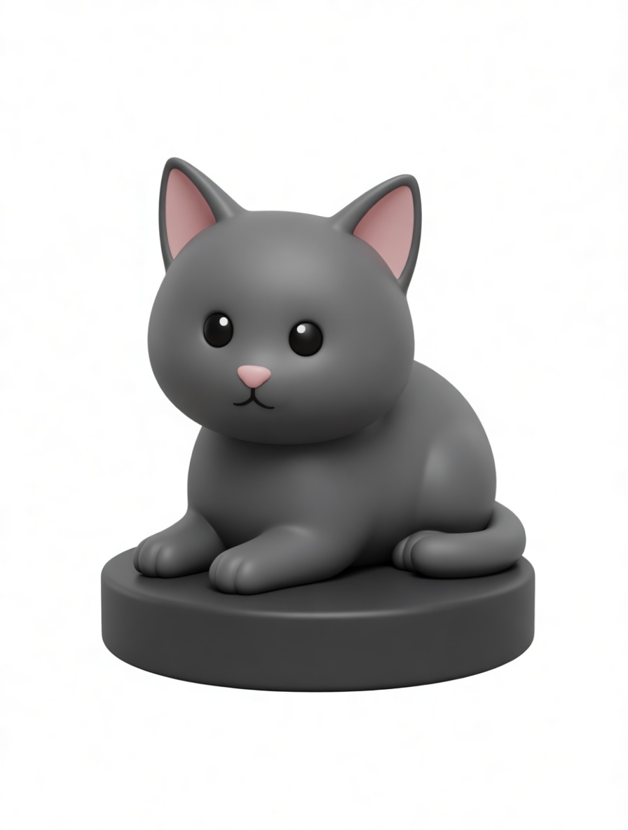 Gray Cat Figurine free 3D printable STL