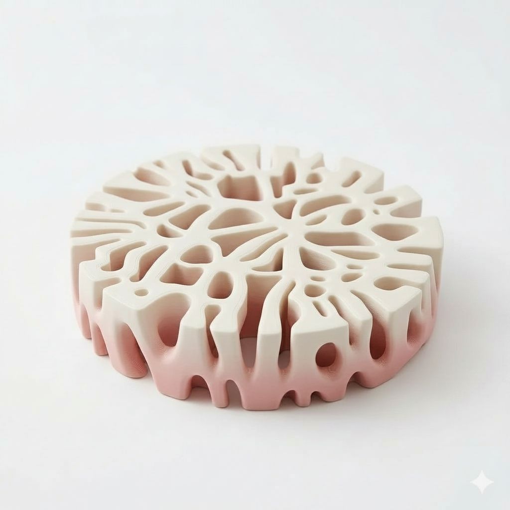 Abstract Coral Coaster free 3D printable STL