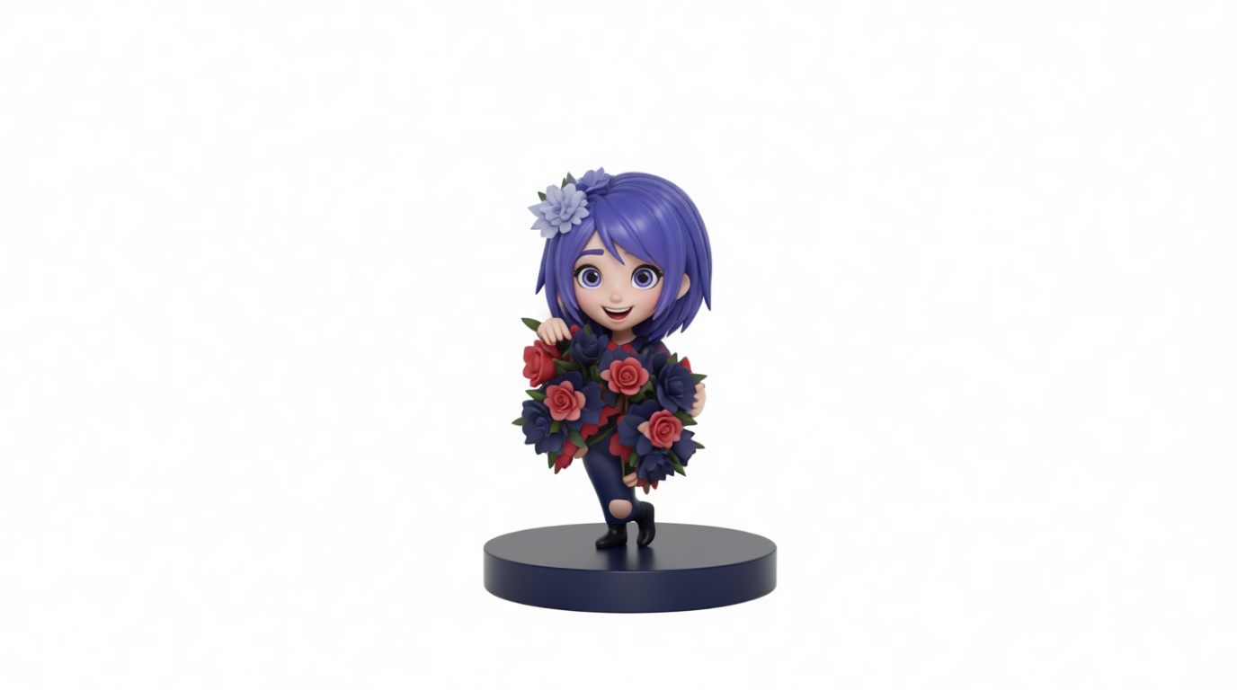 Girl with Flowers Figurine free 3D printable STL
