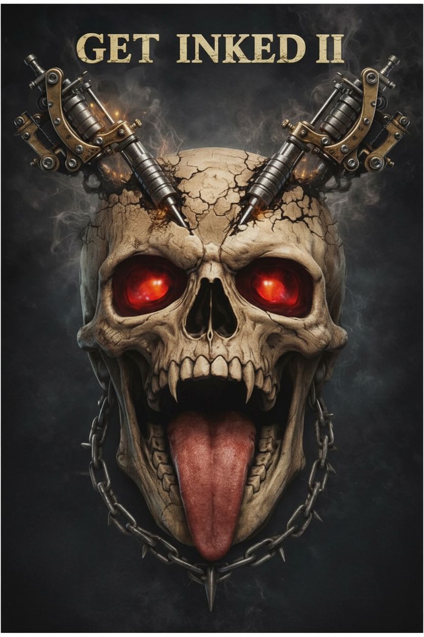 Skull with Tattoo Machines free 3D printable STL