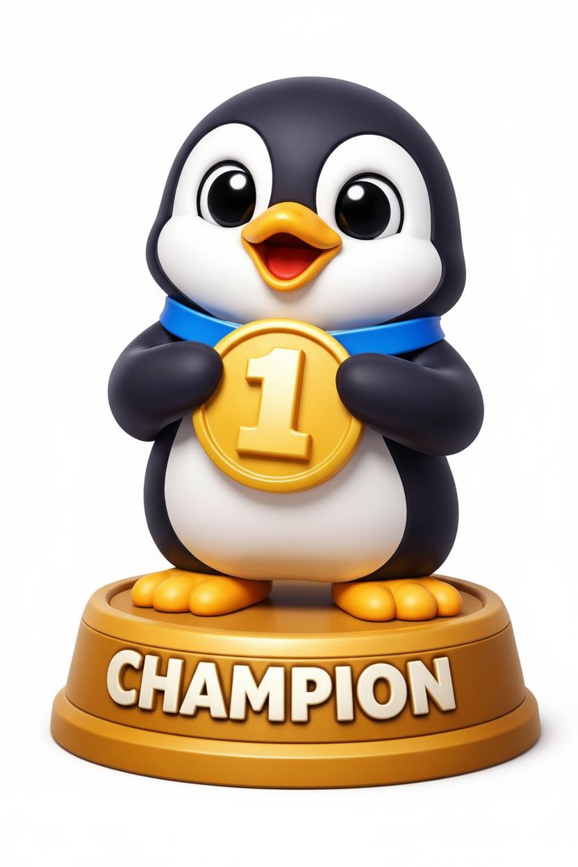 Champion Penguin Trophy free 3D printable STL