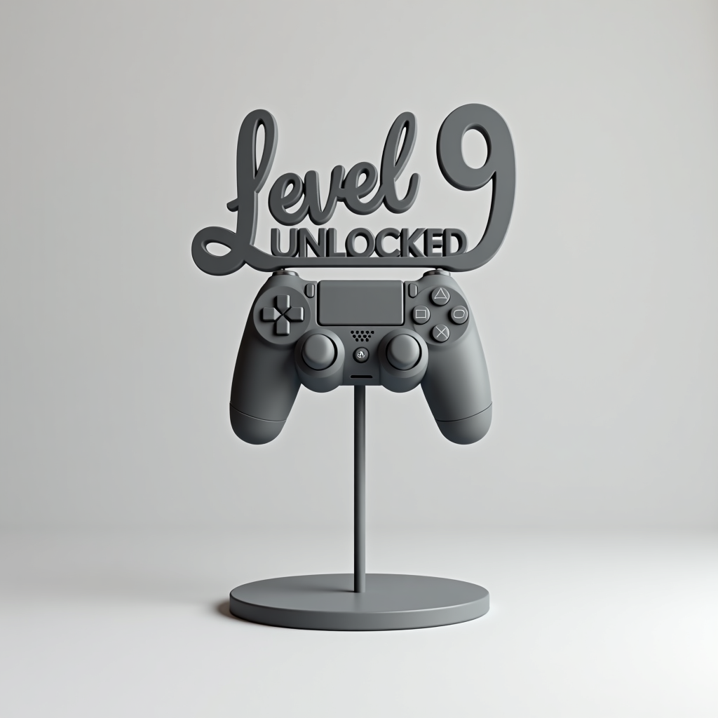 Level 9 Unlocked Cake Topper free 3D printable STL
