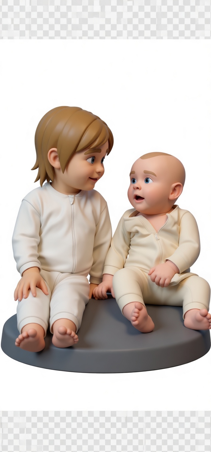 Two Baby Figurines free 3D printable STL