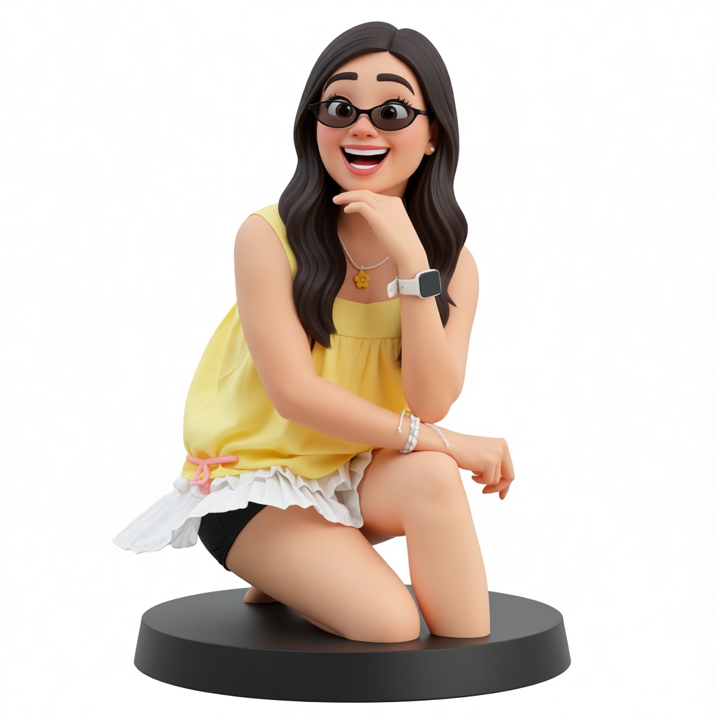 Smiling Woman Figurine free 3D printable STL