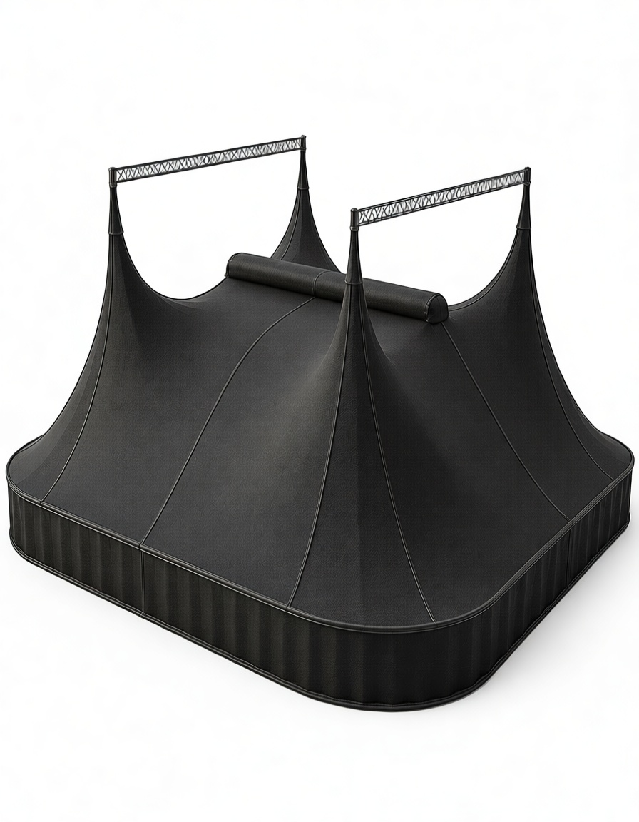 Black Medieval Pavilion Tent free 3D printable STL
