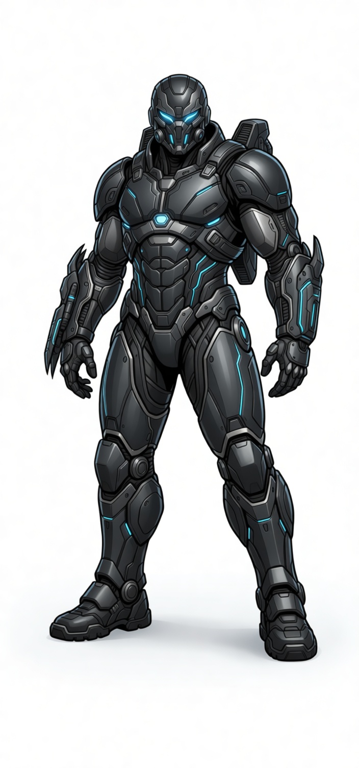 Futuristic Combat Armor Figurine free 3D printable STL
