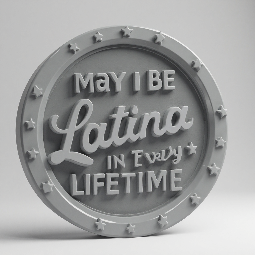 Latina Pride Circular Frame free 3D printable STL