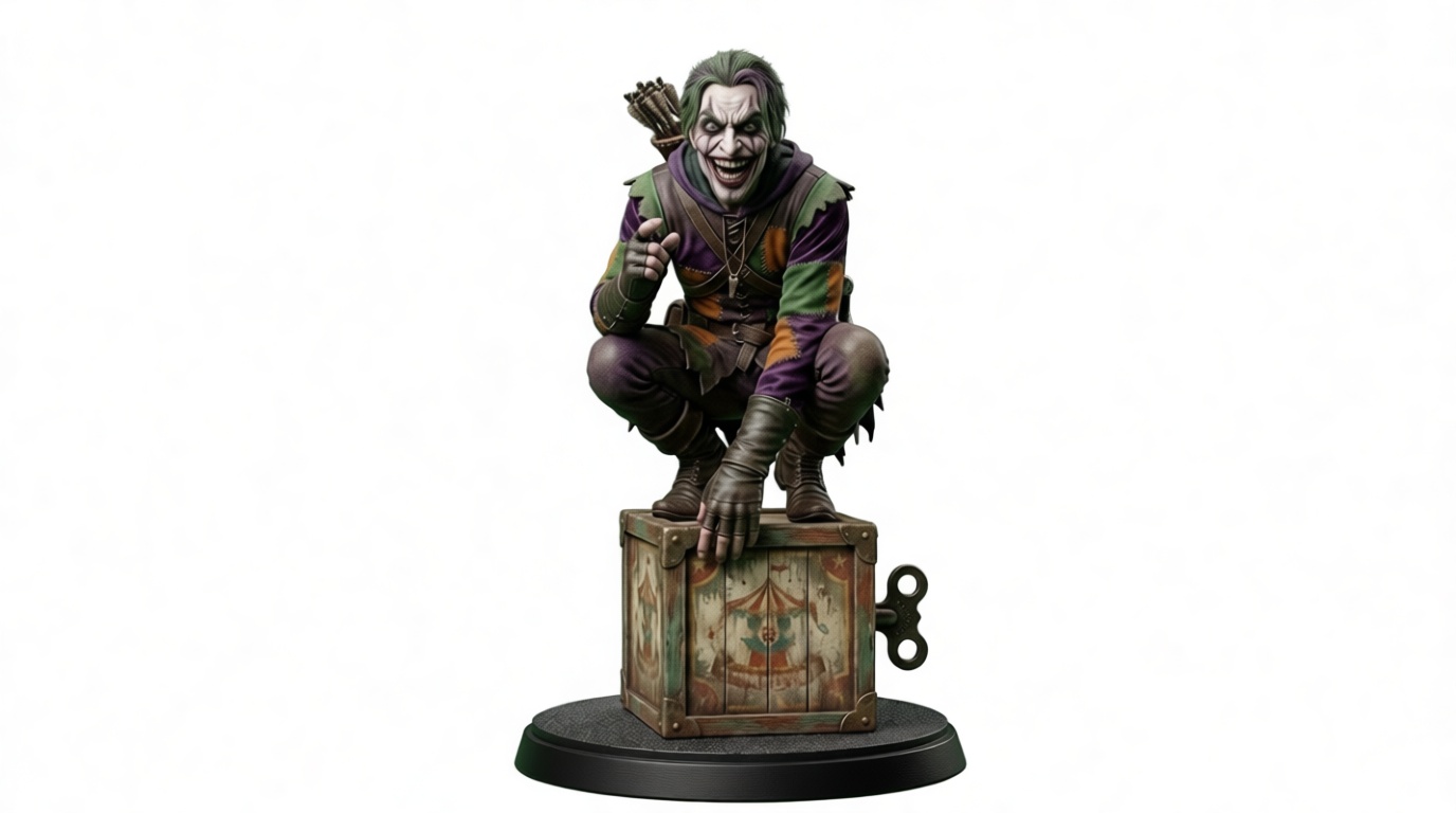Joker Wind-Up Figurine free 3D printable STL