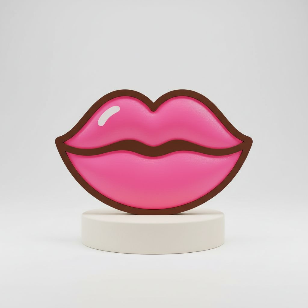 Stylish Lip Sculpture free 3D printable STL