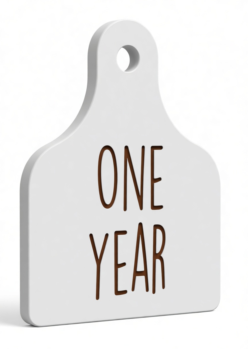 One Year Tag free 3D printable STL