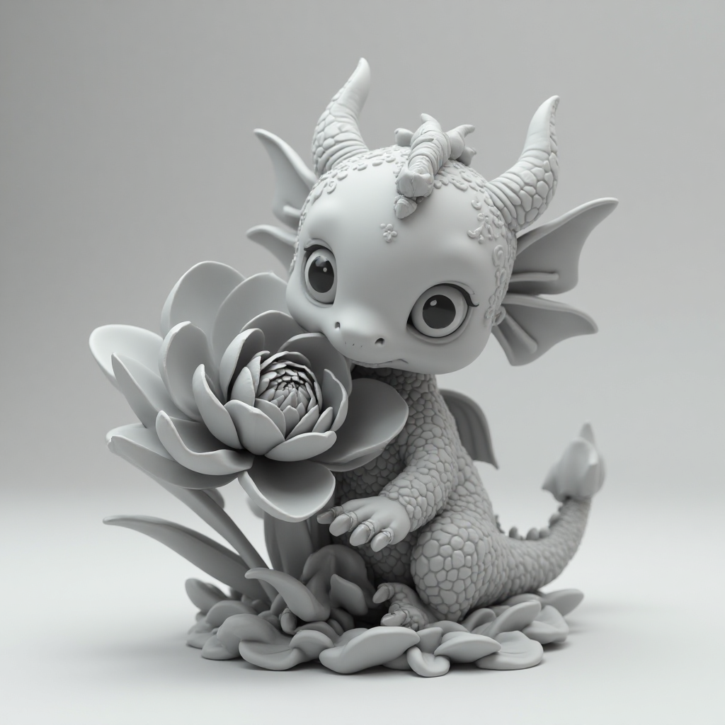 Baby Dragon Figurine free 3D printable STL