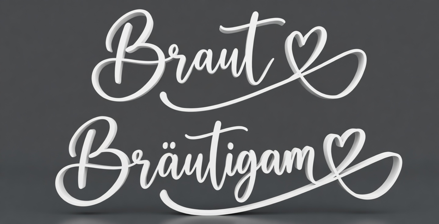 Braut Brautigam Sign free 3D printable STL