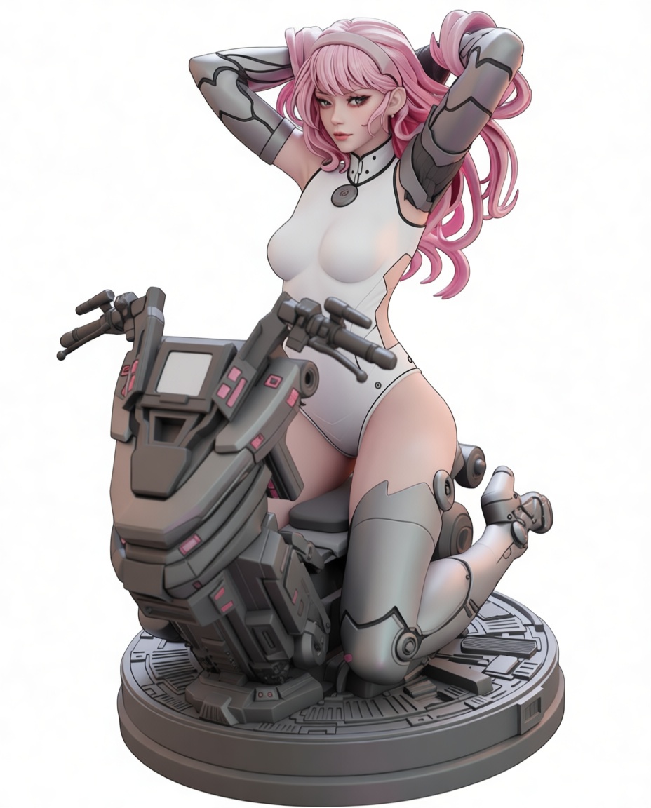 Android Girl Figurine free 3D printable STL
