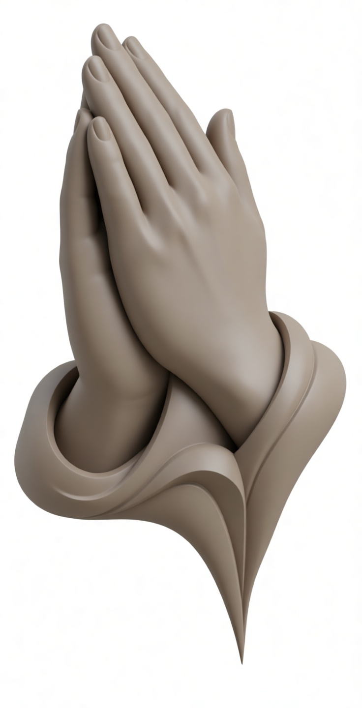 Praying Hands Sculpture free 3D printable STL