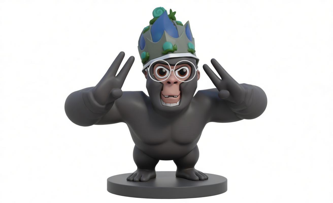 Gorilla King Figurine free 3D printable STL