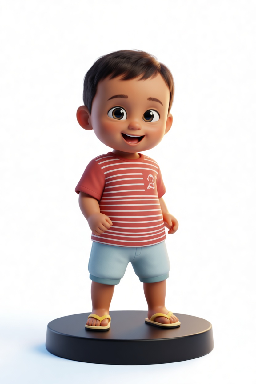 Smiling Toddler Figurine free 3D printable STL
