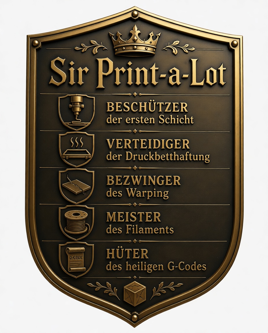 Sir Print-a-Lot Shield Plaque free 3D printable STL