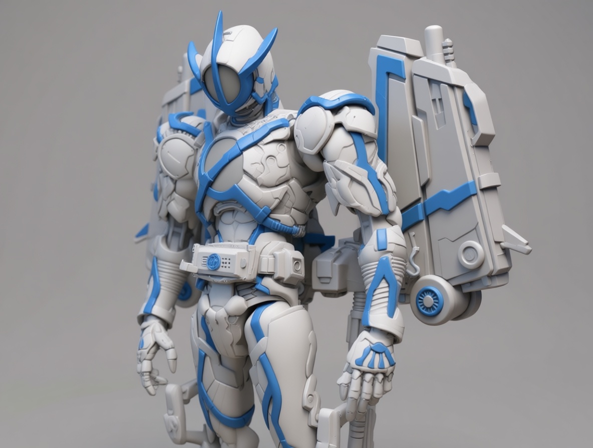 Futuristic Robot Figurine free 3D printable STL