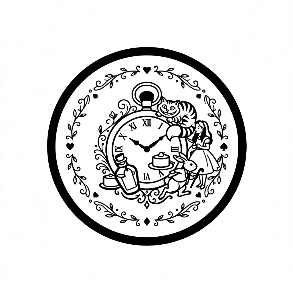 Alice in Wonderland Clock free 3D printable STL