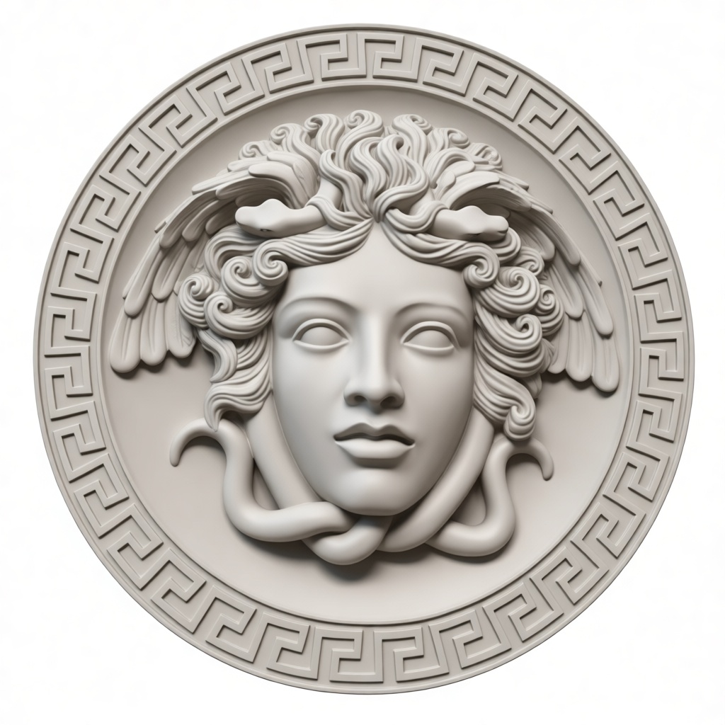 Medusa Relief Sculpture free 3D printable STL