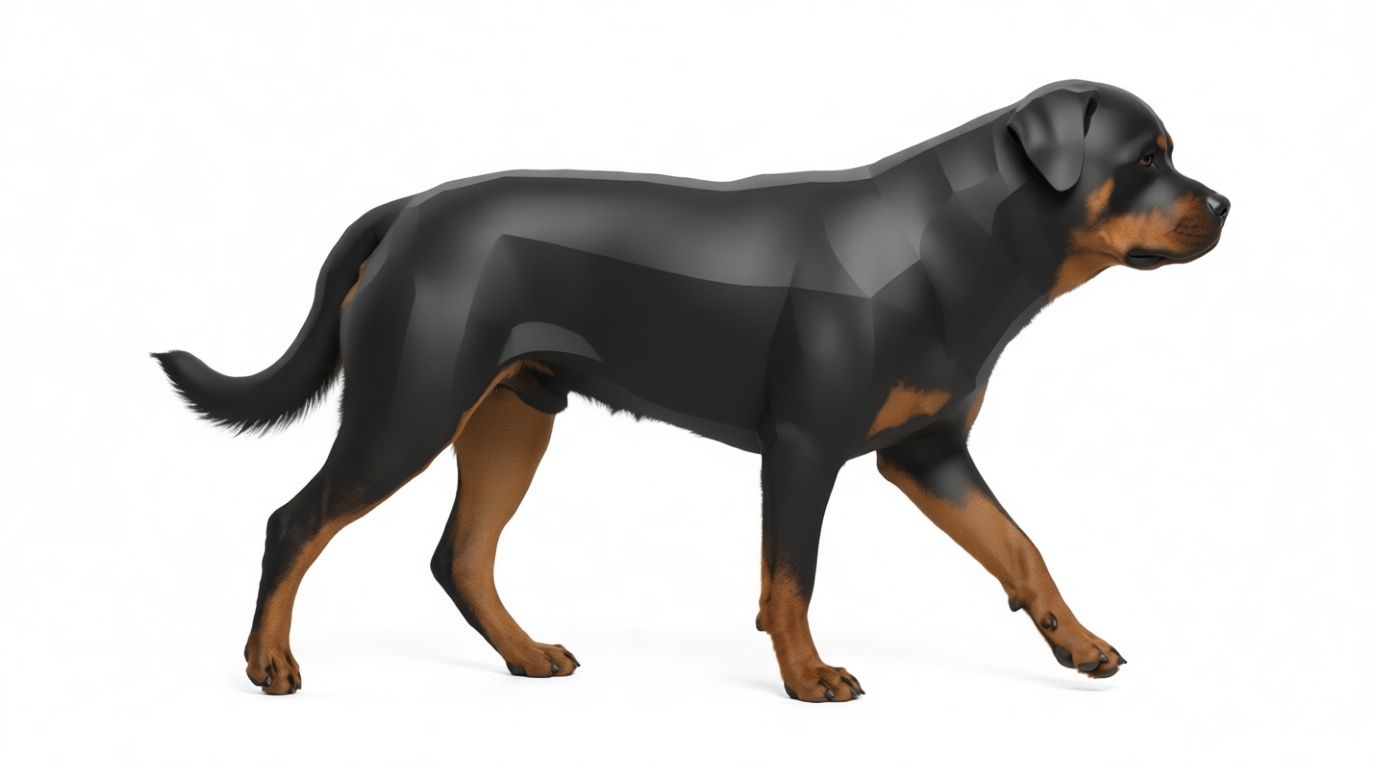 Rottweiler Dog Model free 3D printable STL
