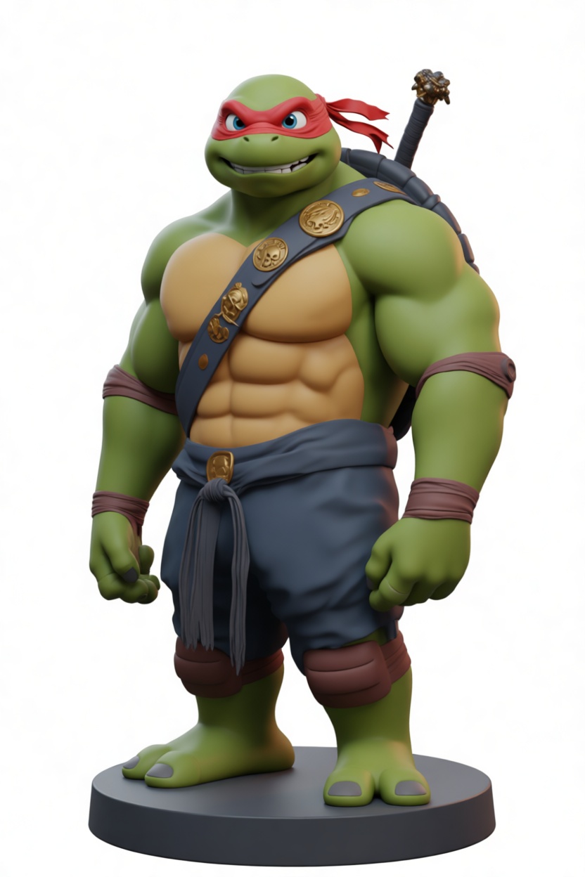 Raphael Ninja Turtle Figurine free 3D printable STL