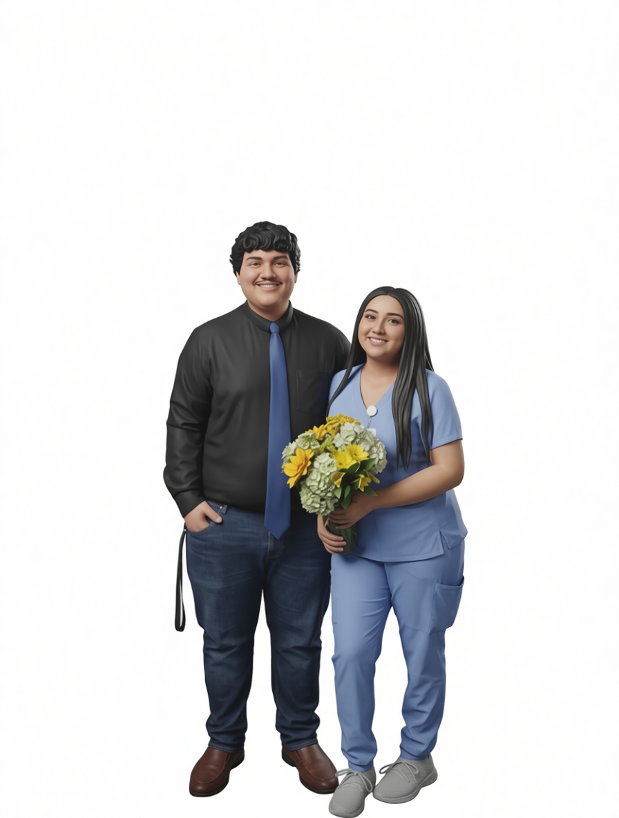 Couple Figurine with Flowers free 3D printable STL