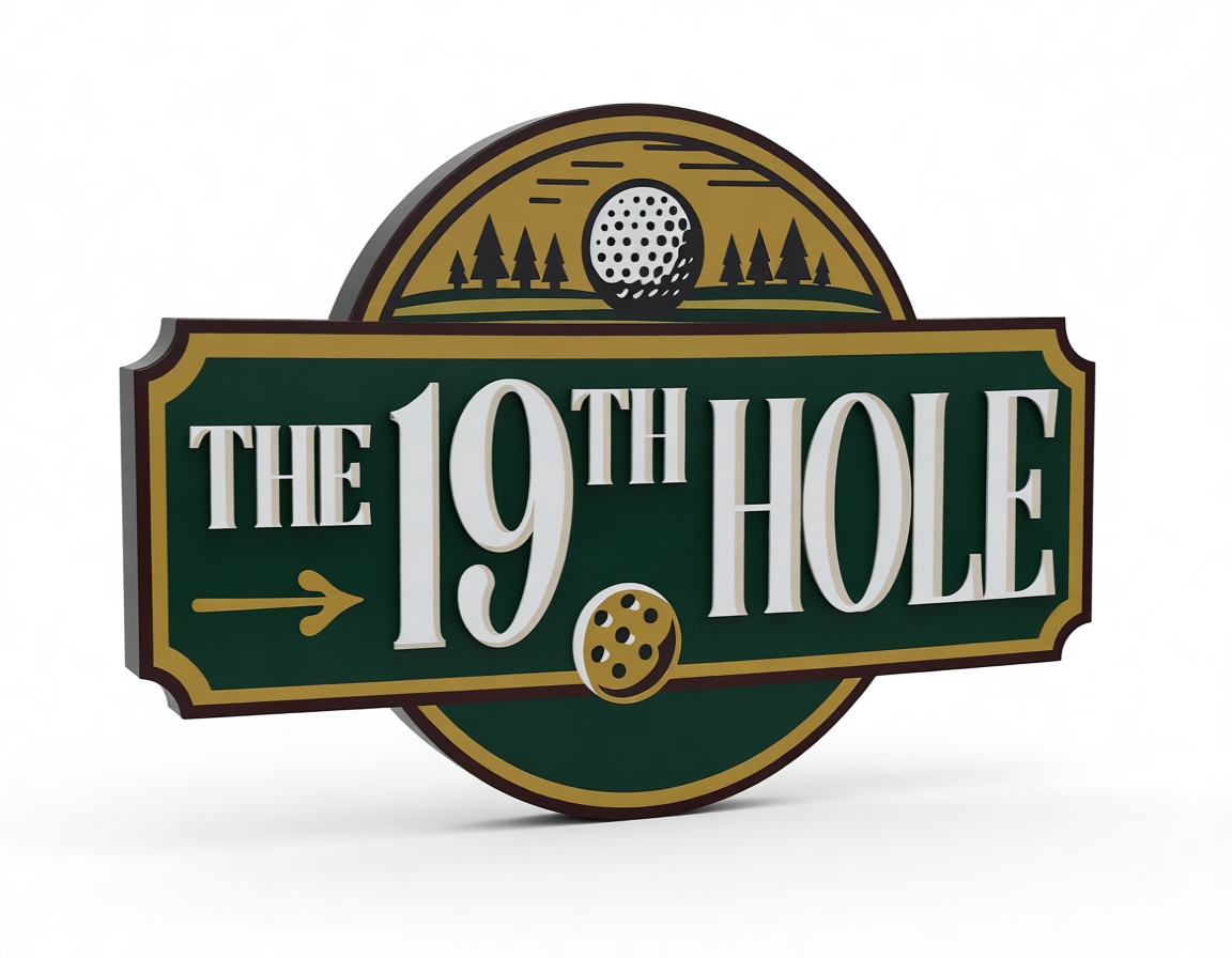 The 19th Hole Sign free 3D printable STL