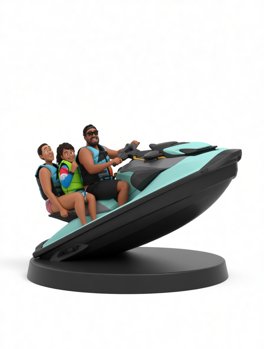 Jet Ski Family Figurine free 3D printable STL