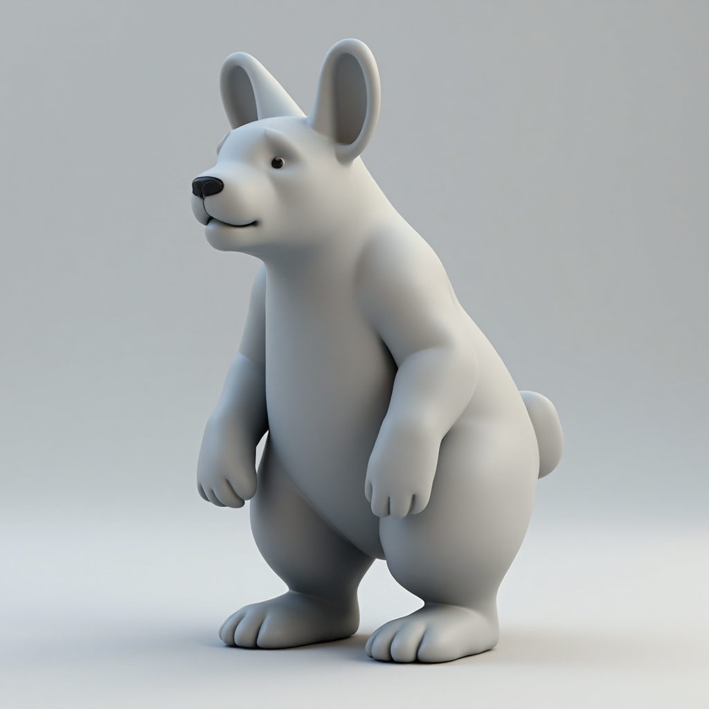 Polar Bear Head Rabbit Figurine free 3D printable STL
