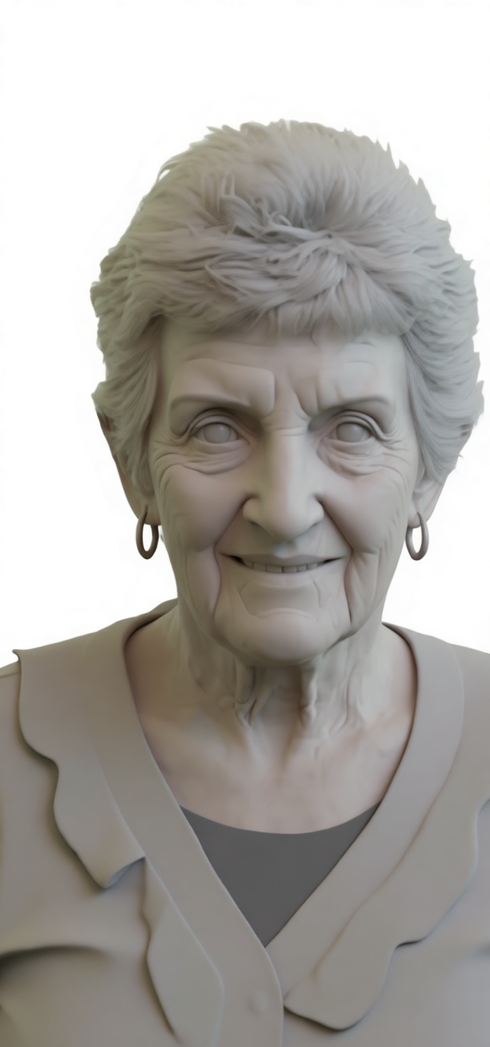 Elderly Woman Bust free 3D printable STL
