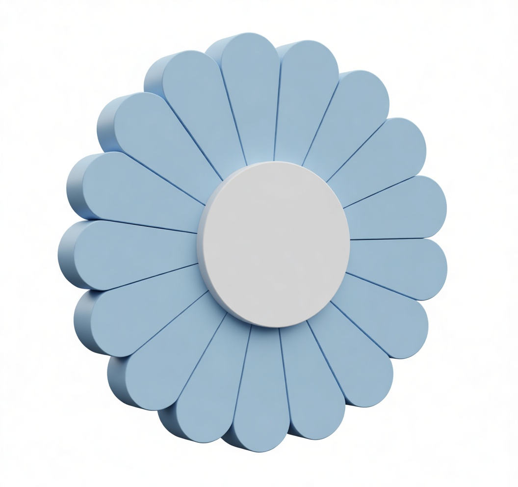 Blue Daisy Flower Model free 3D printable STL