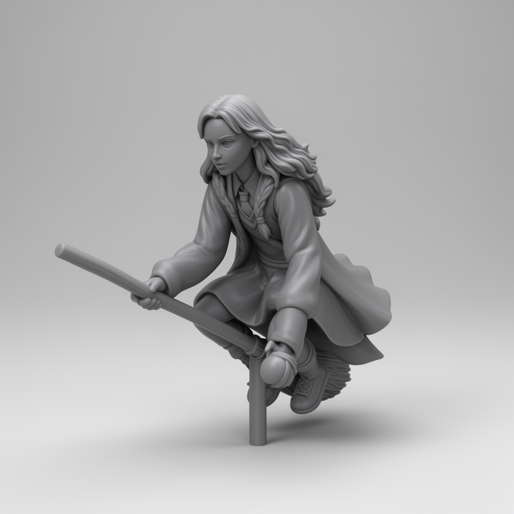 Hermione Granger Broom Figurine free 3D printable STL