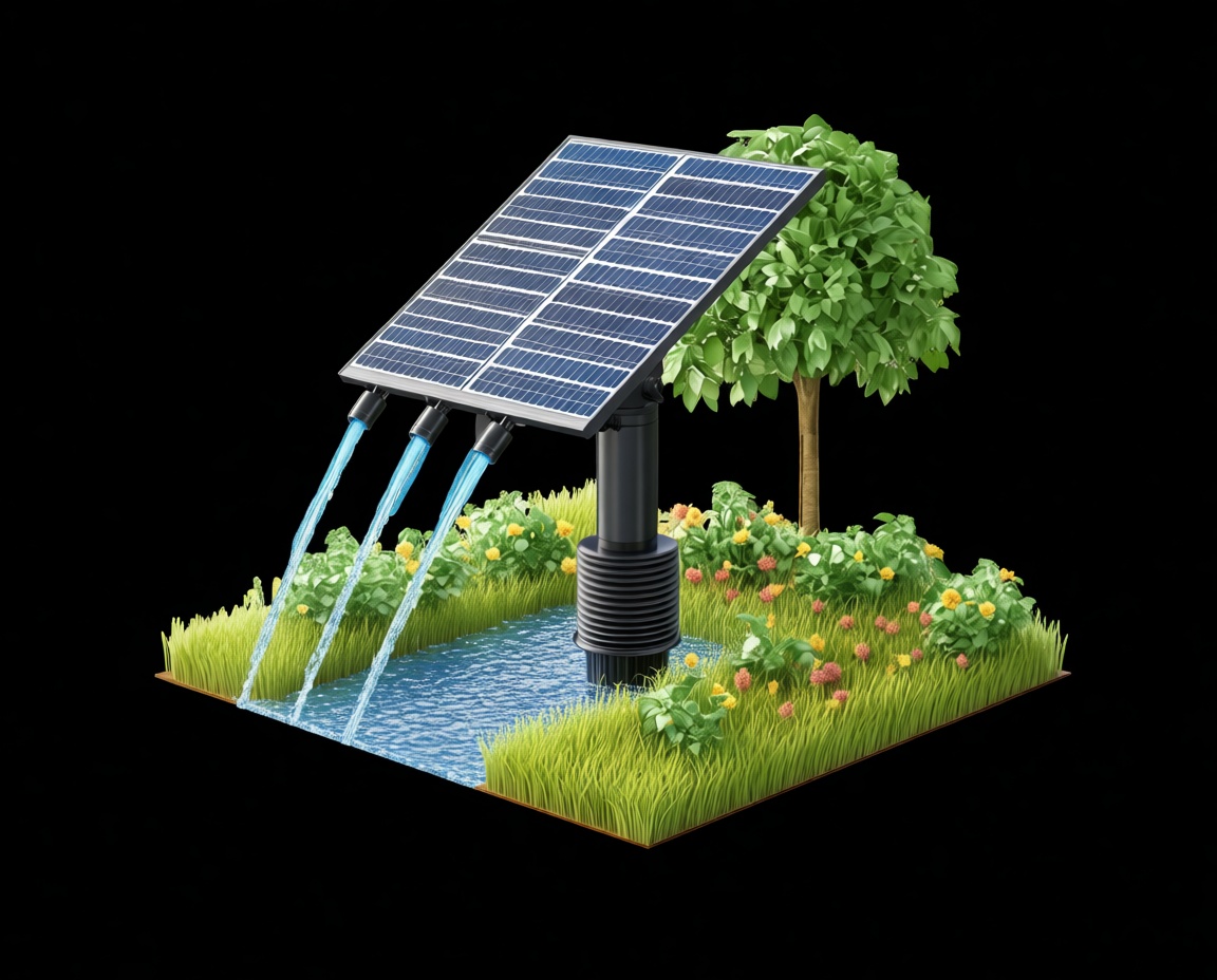 Solar Water Pump Model free 3D printable STL
