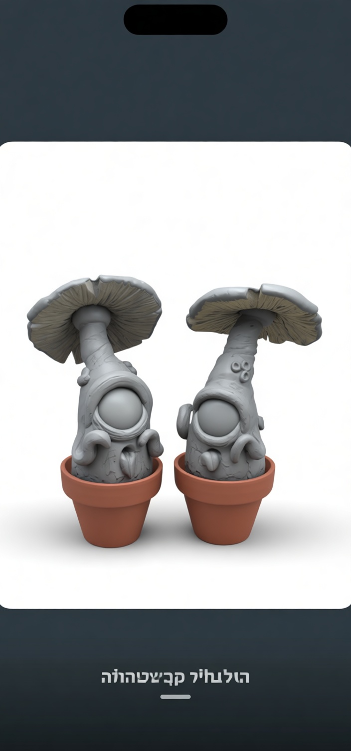 Mushroom Creature Figurine free 3D printable STL