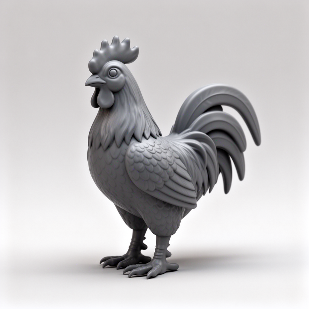 Simple Rooster Figurine free 3D printable STL