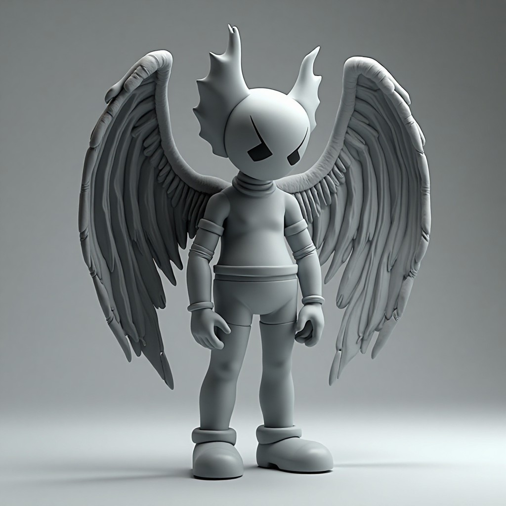 Kaws Figure with Angel Devil Wings free 3D printable STL