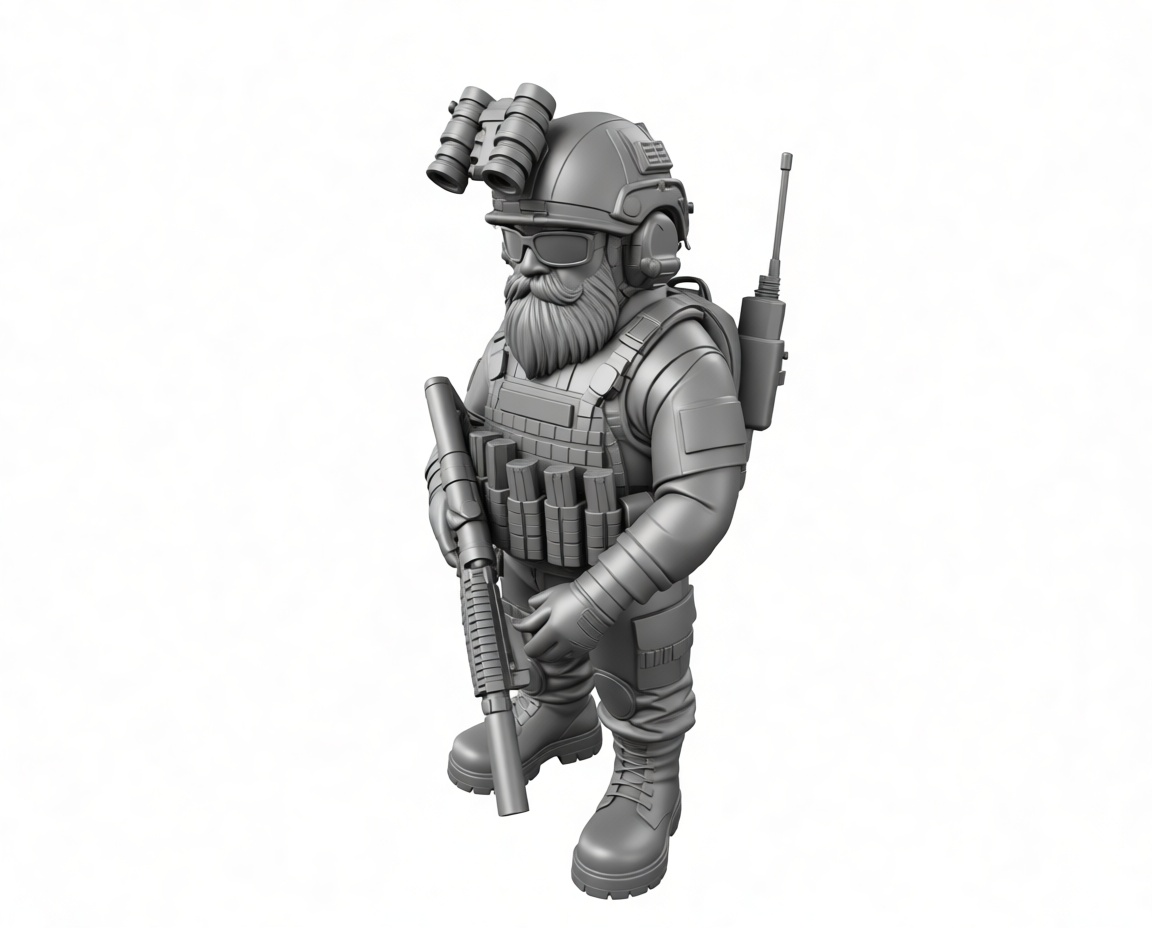 Tactical Soldier Figurine free 3D printable STL
