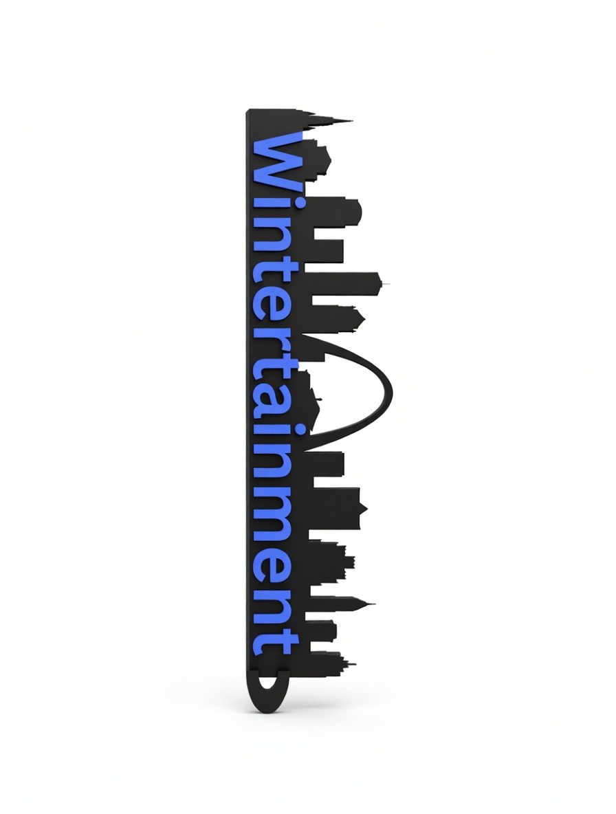 Wintertainment Skyline Sign free 3D printable STL