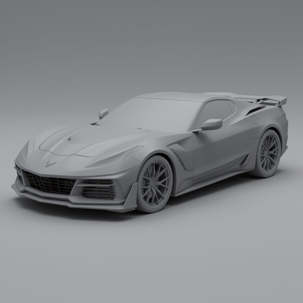 2026 Corvette ZR1 Model free 3D printable STL