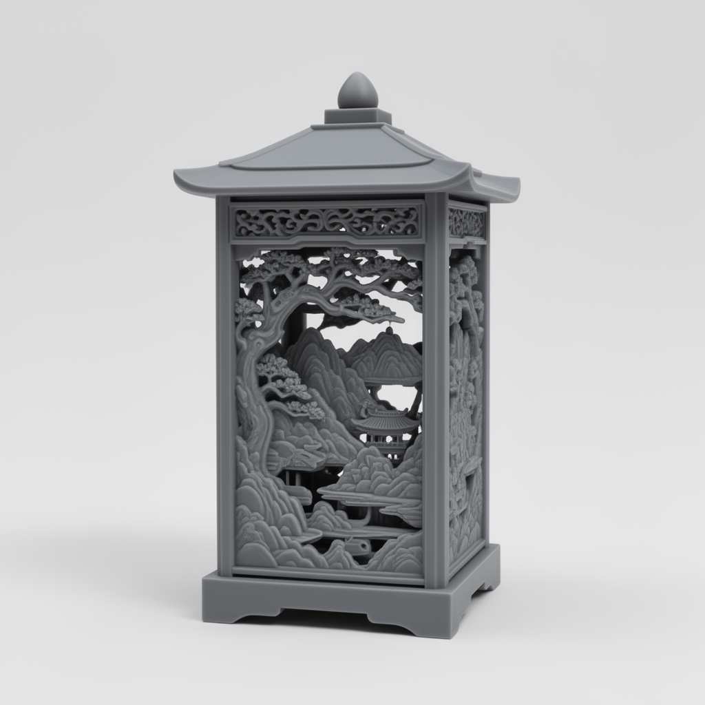 Vietnamese Landscape Lamp free 3D printable STL