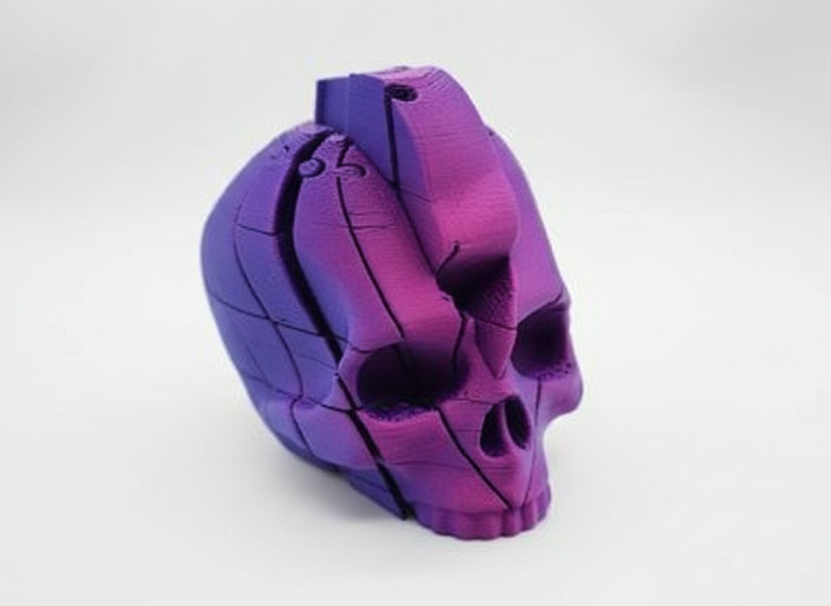 Geometric Skull Sculpture free 3D printable STL