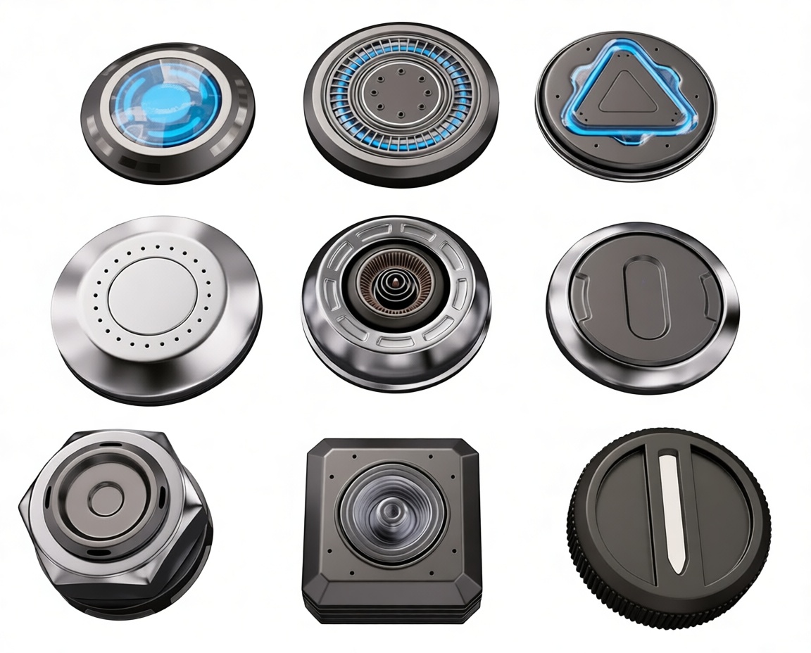 Sci-Fi Button Models free 3D printable STL