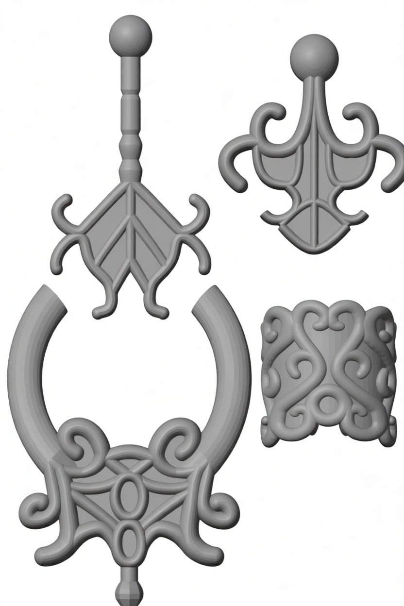 Celtic Knotwork Jewelry Set free 3D printable STL