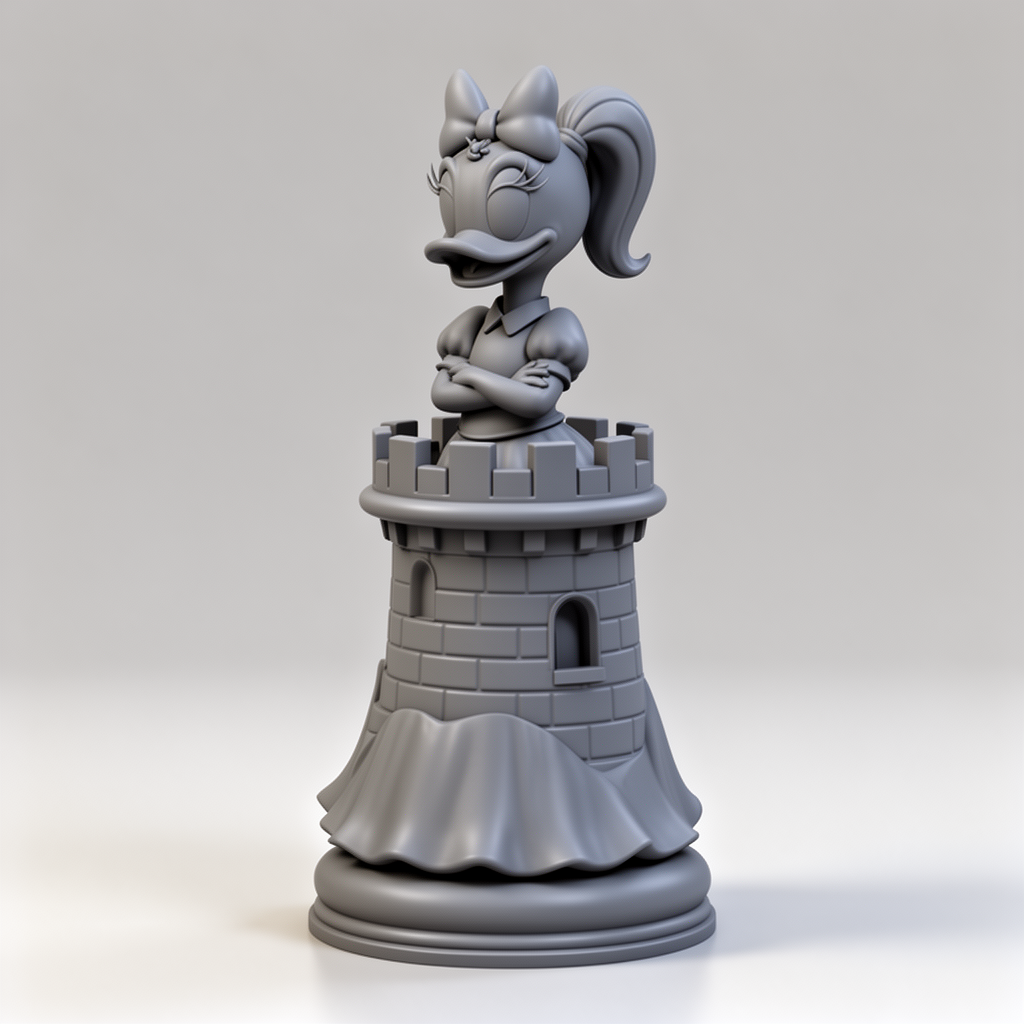 Daisy Duck Rook Statue free 3D printable STL